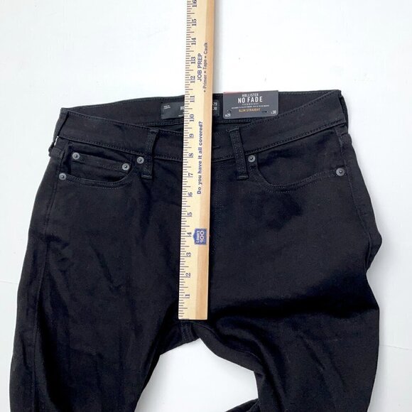 NEW Hollister Men's Black Slim Straight Leg Jeans Distressed Stretch 29 x 30 - Picture 8 of 11